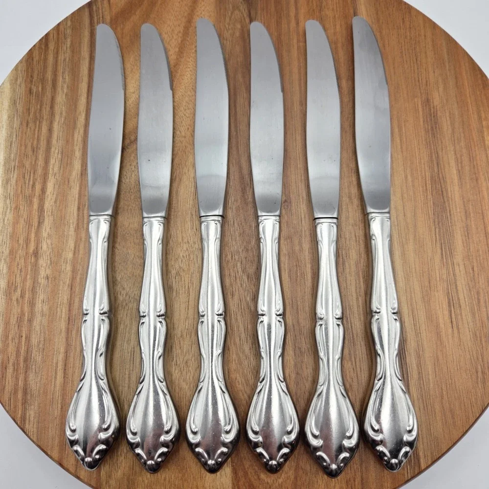 Set Of 6 Oneida Cantata Pattern Stainless Steel 9